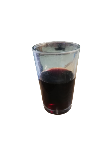 Vaso vino de la casa