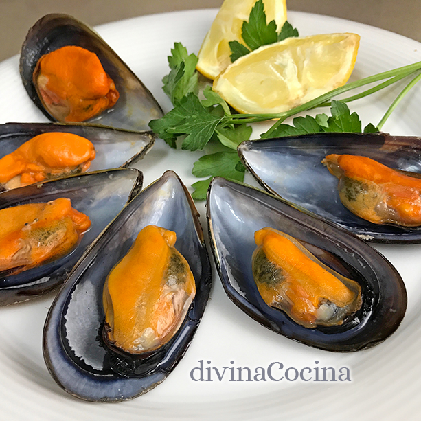 Mejillones aj vapor